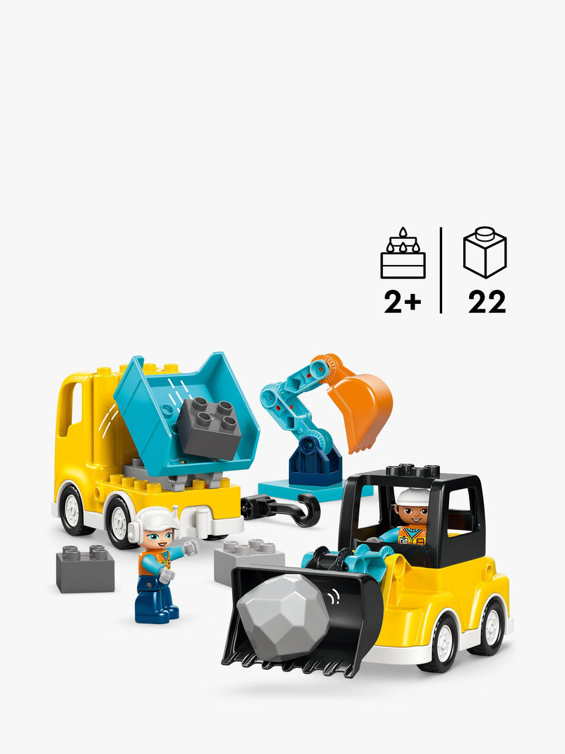 LEGO DUPLO construction vehicles 3-in-1 22 pieces - British product