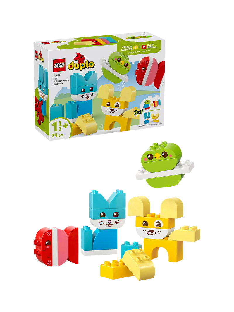 LEGO DUPLO Creative Cute Pets 3-in-1 animal toy 24 pieces (British brand)