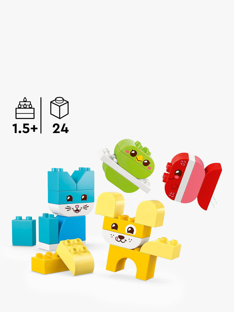 LEGO DUPLO Creative Cute Pets 3-in-1 animal toy 24 pieces (British brand)