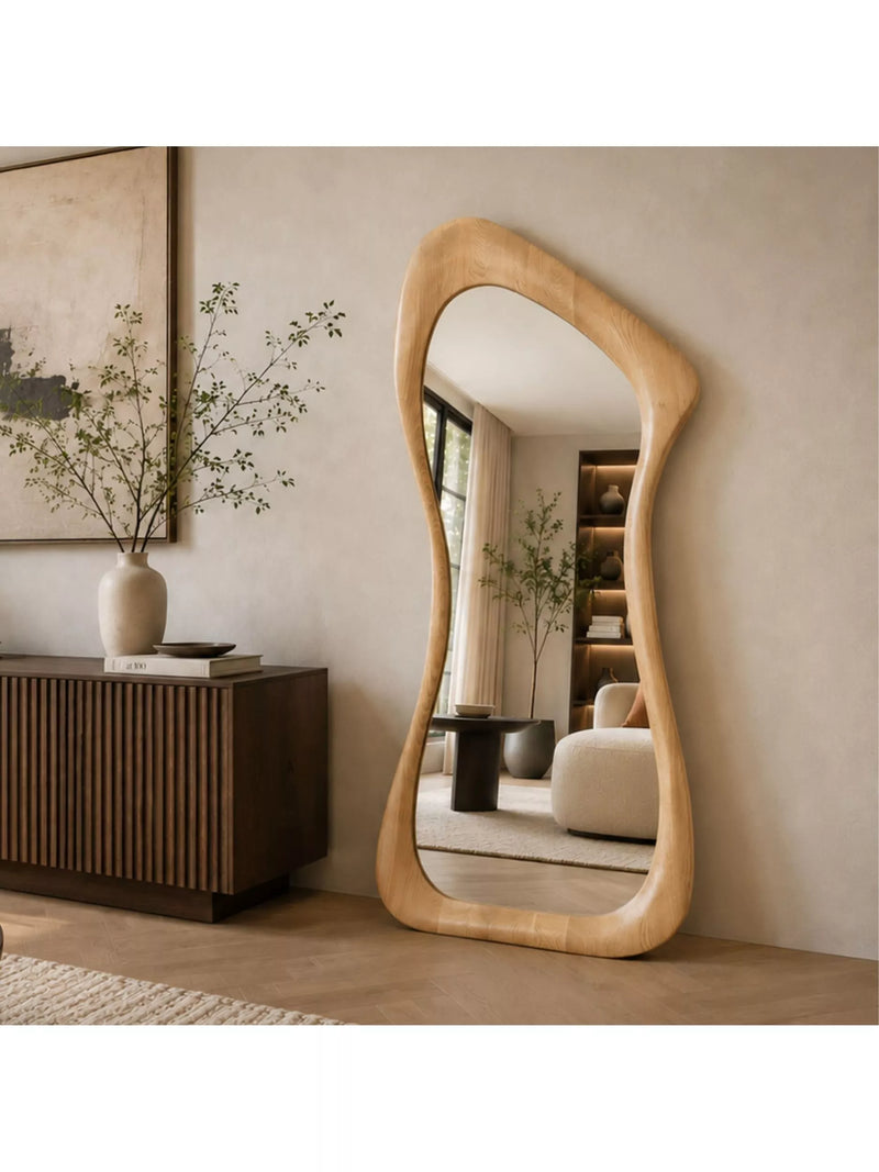 Yearn Arlo full-length oak mirror 180x80cm, imported from the UK