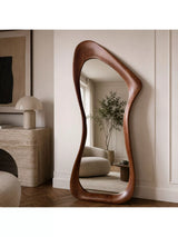 John Lewis Yearn Arlo Oak Wood Full-Length Mirror, Walnut, 180 x 80cm- Buy online at McGrocer