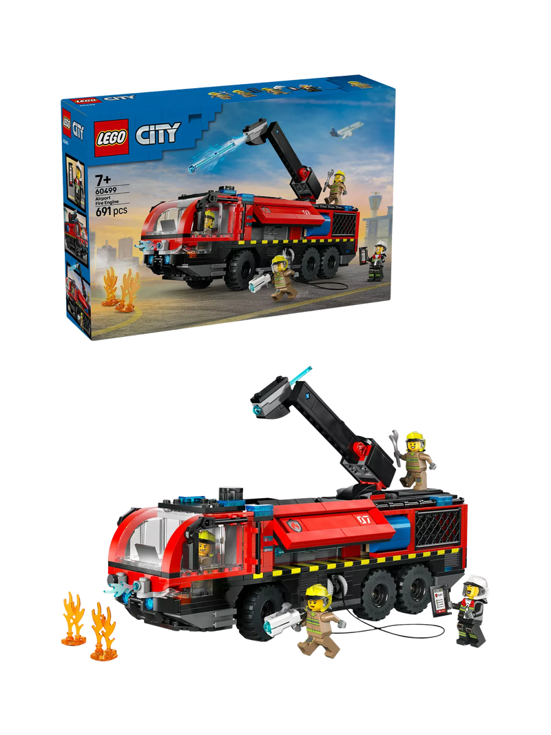 LEGO City Airport Fire Engine building set 691 pieces (British brand)
