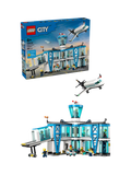 LEGO City airport building toy with airplane and minifigures, UK version