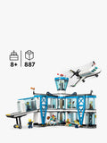 LEGO City airport building toy with airplane and minifigures, UK version