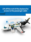 LEGO City airport building toy with airplane and minifigures, UK version