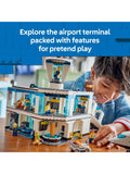 LEGO City airport building toy with airplane and minifigures, UK version