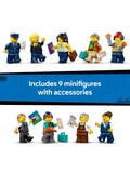 LEGO City airport building toy with airplane and minifigures, UK version