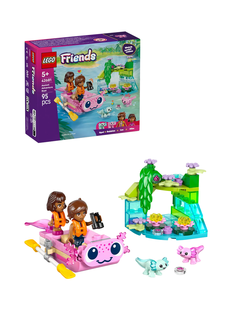 LEGO Friends Axolotl Adventure Boat Toy 95 pieces, imported from the UK