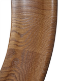 Yearn round oak wall mirror walnut finish 80cm, imported from the UK