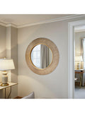 Yearn round wall mirror textured 90cm - British product