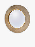 Yearn round wall mirror textured 90cm - British product