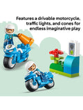 LEGO DUPLO blue police motorcycle playset 10471 - British product