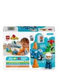 LEGO DUPLO blue police motorcycle playset 10471 - British product