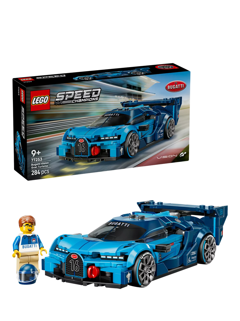 LEGO Speed Champions Bugatti Vision Gran Turismo hyper sports car 284 pieces (British brand)