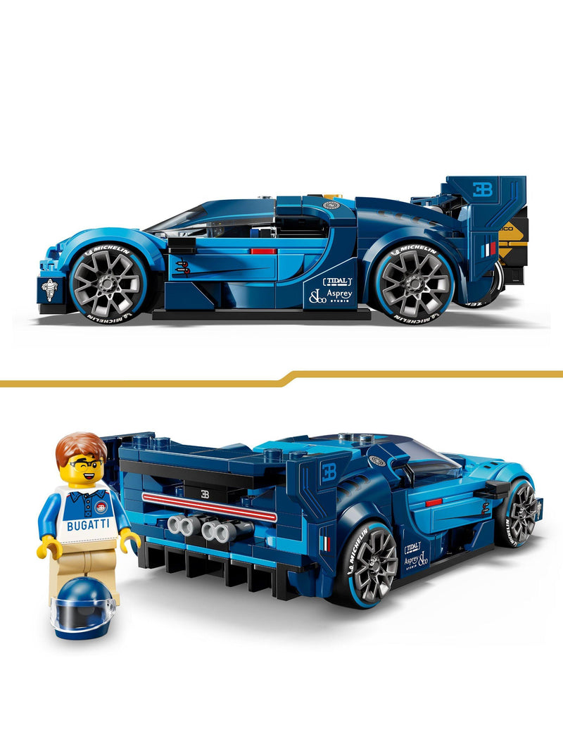LEGO Speed Champions Bugatti Vision Gran Turismo hyper sports car 284 pieces (British brand)