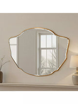 John Lewis Yearn Celeste Wood Frame Wall Mirror Gold 80 x 120cm- Buy online at McGrocer