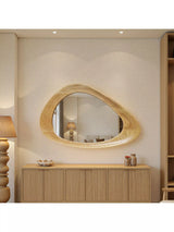 John Lewis Yearn Dara Oak Wood Wall Mirror, 120 x 80cm, Natural- Buy online at McGrocer