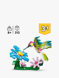 LEGO Creator 3-in-1 hummingbird building toy 312-piece set, imported from the UK