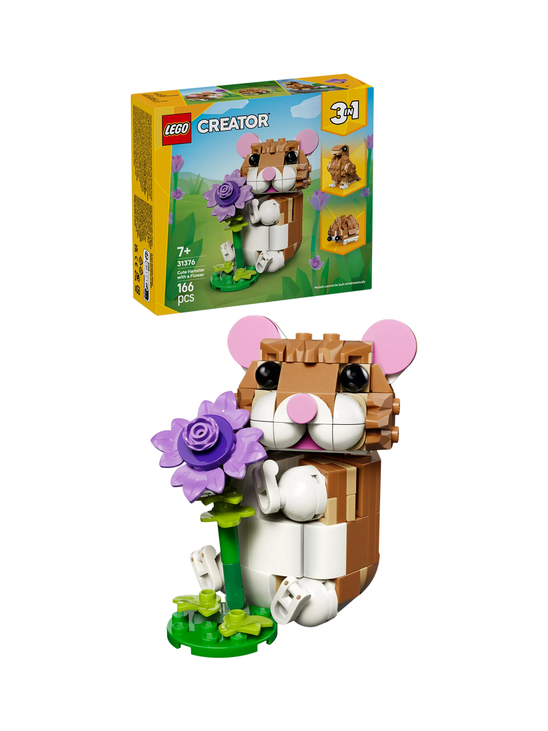 LEGO Creator 3-in-1 building toy cute hamster with flower - British product