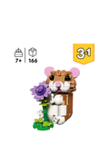 LEGO Creator 3-in-1 building toy cute hamster with flower - British product