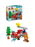 LEGO DUPLO fire engine toy with hose and firefighter figure (British brand)