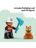 LEGO DUPLO fire engine toy with hose and firefighter figure (British brand)