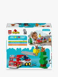 LEGO DUPLO fire engine toy with hose and firefighter figure (British brand)
