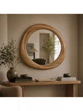 Yearn Eden oak wood wall mirror 100x90cm, UK version
