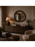 Yearn Eden solid oak wall mirror 100x90cm walnut - British product