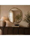 Yearn round wall mirror gold 100x100cm - British product