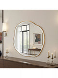 Yearn round wall mirror gold 100x100cm - British product