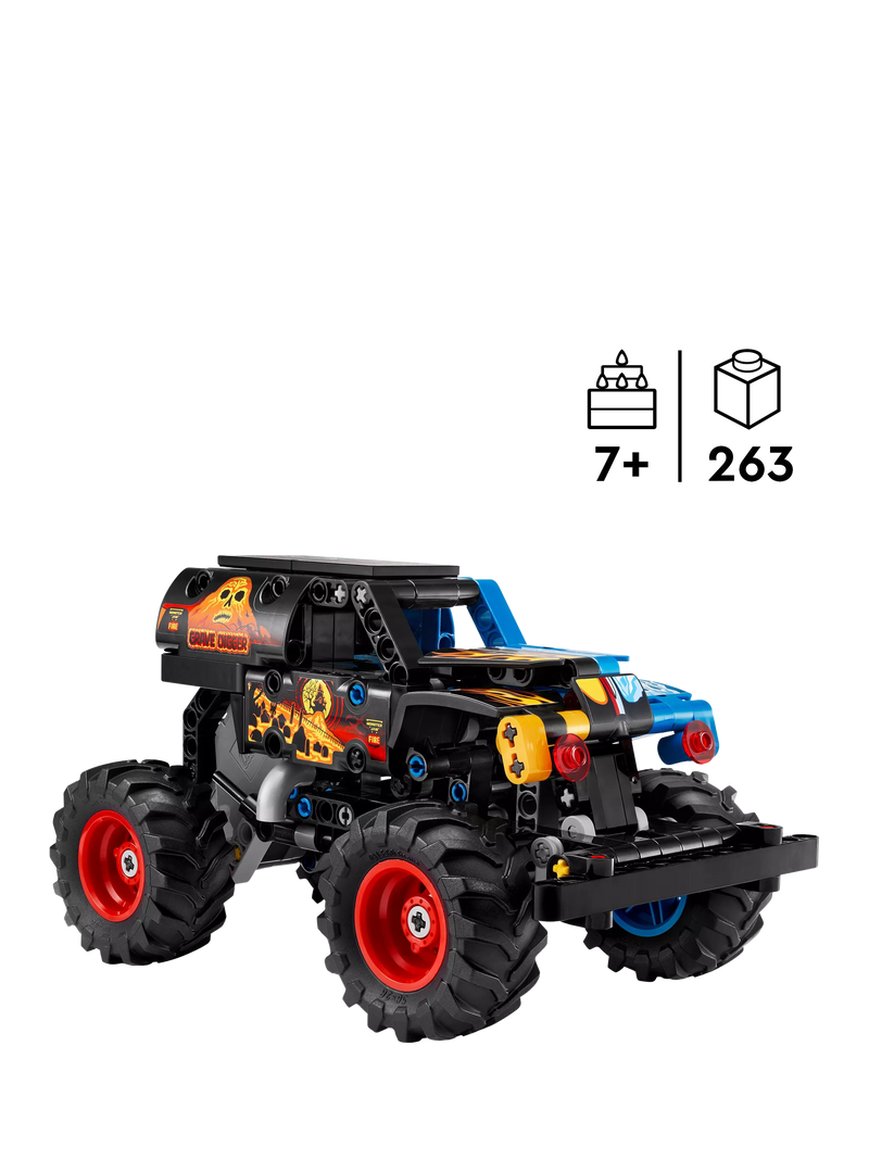 LEGO Technic Grave Digger Fire and Ice pull-back truck, UK version