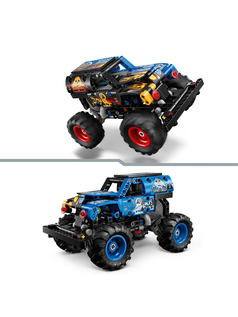 LEGO Technic Grave Digger Fire and Ice pull-back truck, UK version