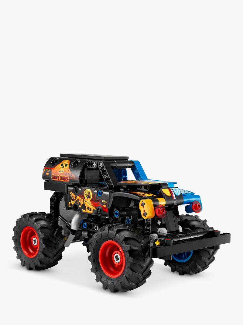 LEGO Technic Grave Digger Fire and Ice pull-back truck, UK version