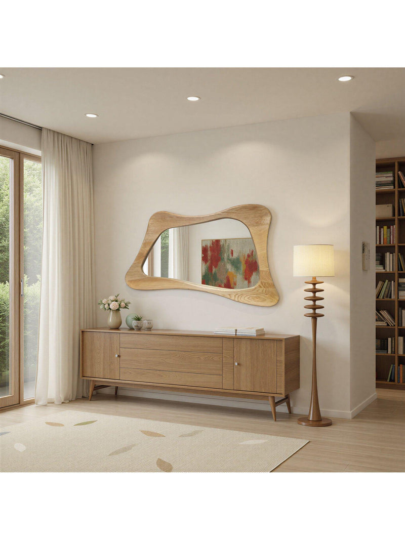 Yearn oak wood wall mirror 120x80cm natural finish - British product
