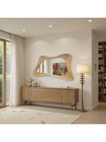 Yearn oak wood wall mirror 120x80cm natural finish - British product