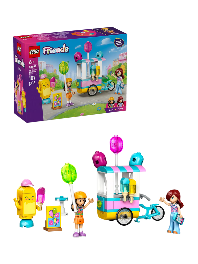 LEGO Friends Ice Cream & Balloon Stand 107 piece toy set, UK version