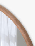 Yearn solid oak oval wall mirror 150x60cm (British brand)