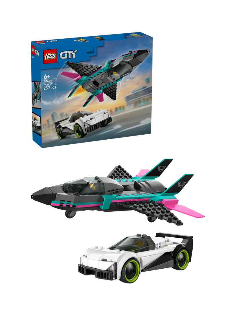 LEGO City Jet vs Car playset 259 pieces British product