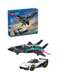 LEGO City Jet vs Car playset 259 pieces British product