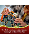 LEGO Ninjago Cole's Mission Mech and Dragon Zane building set 364 pieces (British brand)