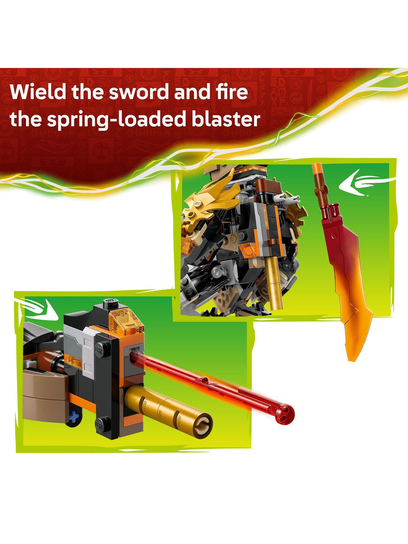 LEGO Ninjago Cole's Mission Mech and Dragon Zane building set 364 pieces (British brand)