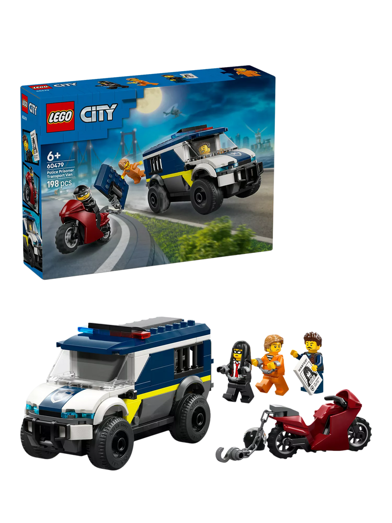 LEGO City police prisoner transport van building set 198 pieces (British brand)