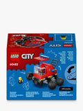 LEGO City fire engine mini building kit with rubber tyres (British brand)