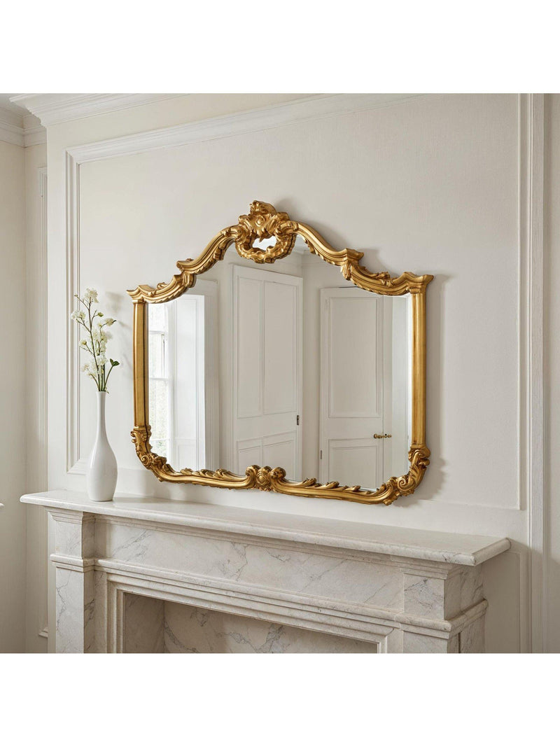 Yearn gilt overmantel wall mirror 104x122cm (British brand)
