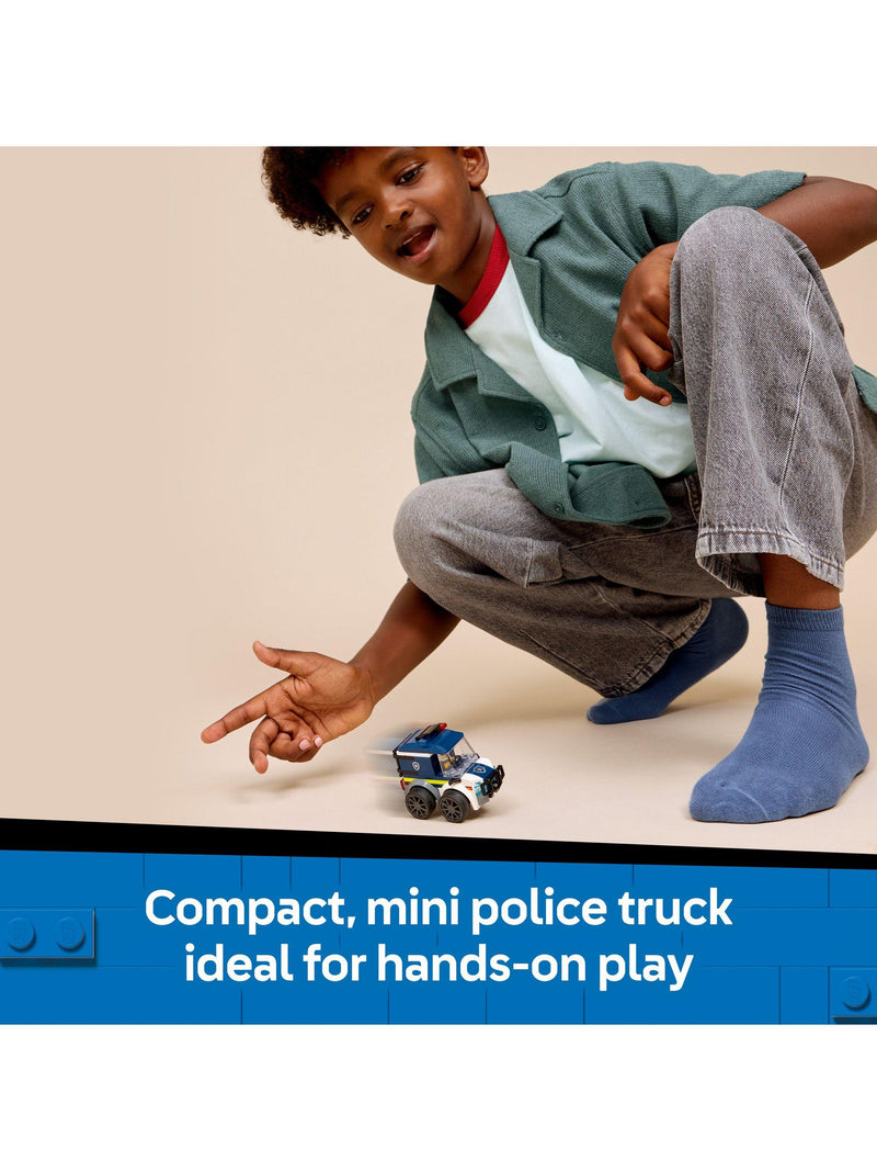 LEGO City police truck mini building kit 71 pieces - British product