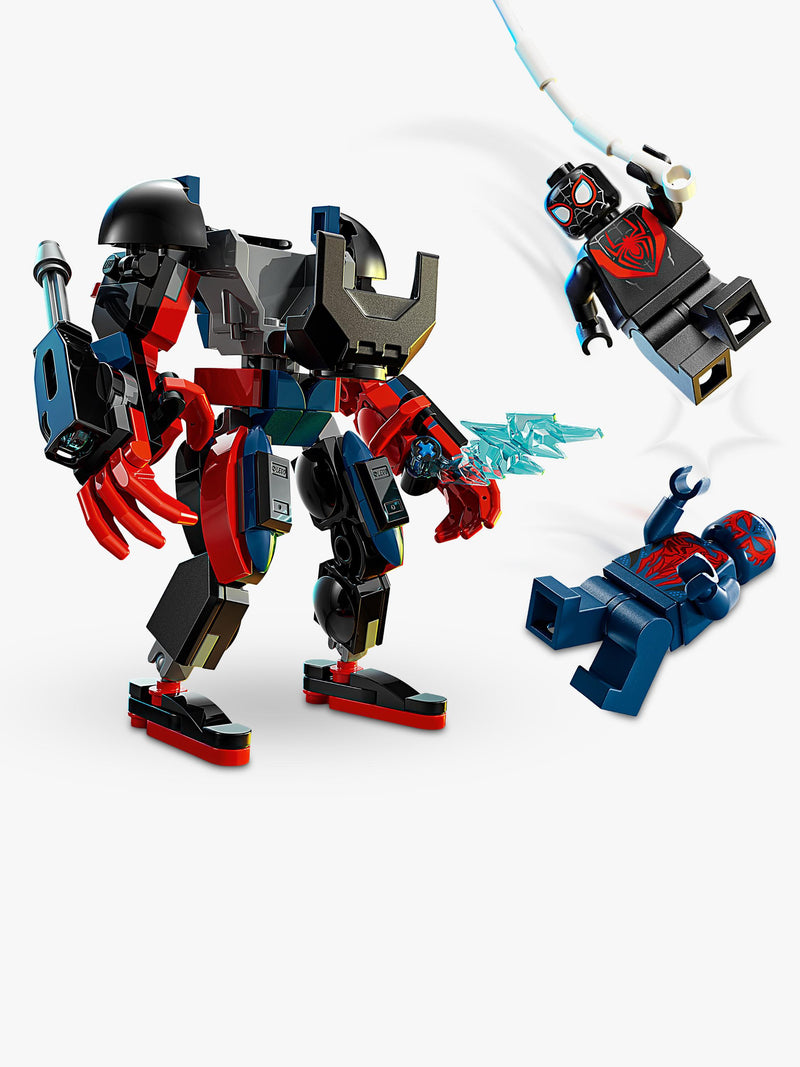 LEGO Miles Morales Mech vs Spider-Man 2099, imported from the UK
