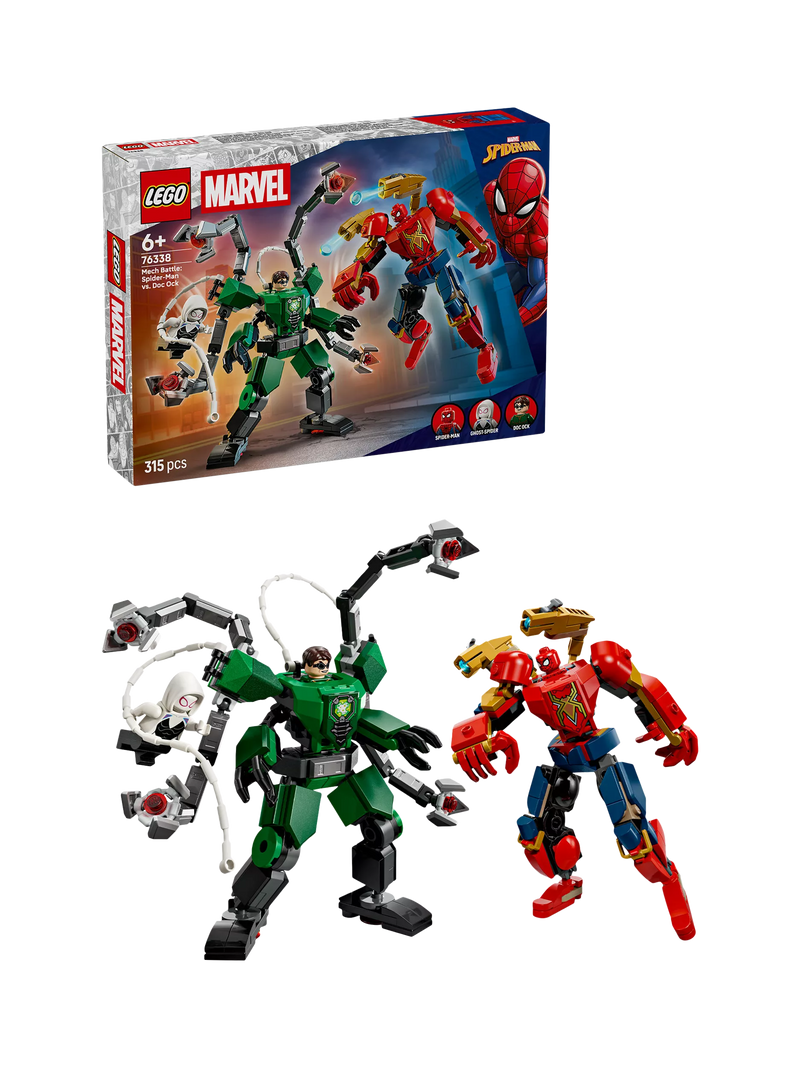 LEGO Marvel Spider-Man vs Doc Ock mech set 315 pieces - British product