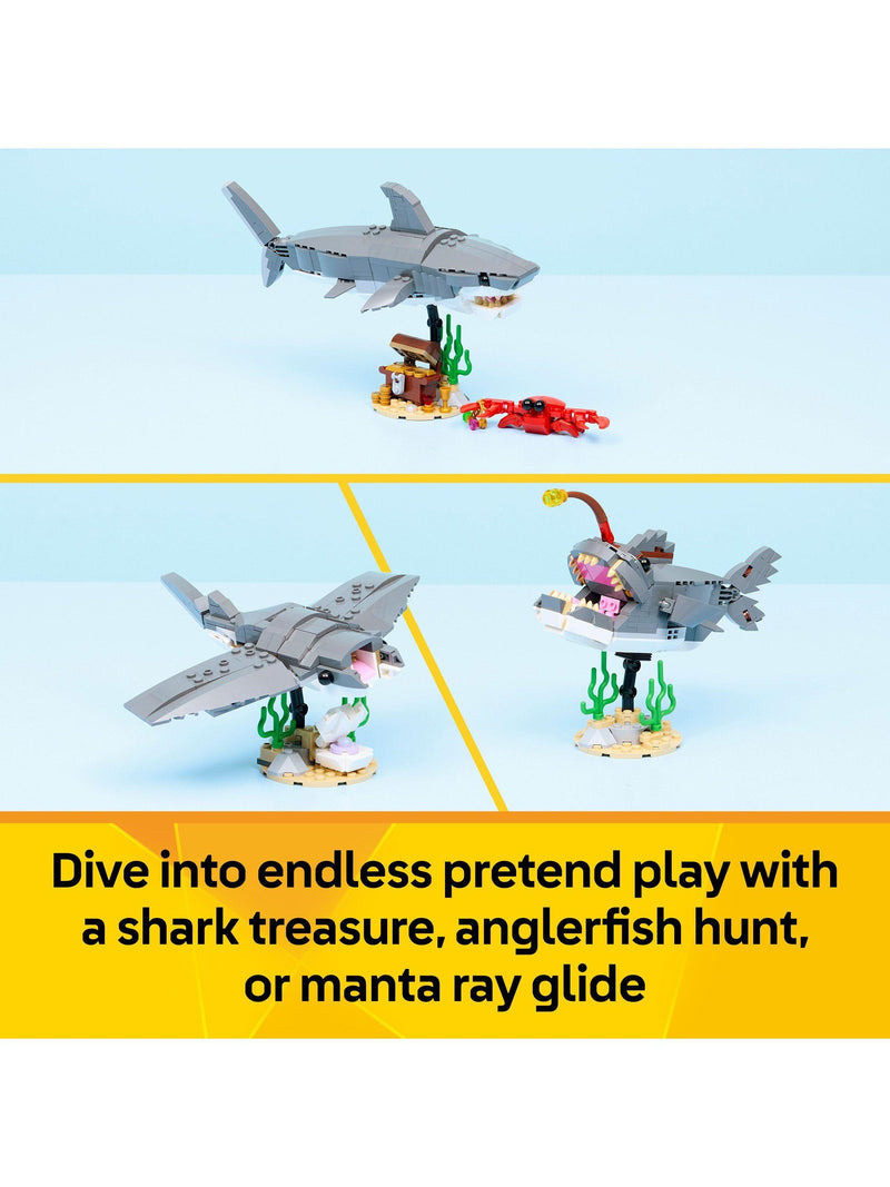 LEGO Creator 3-in-1 fierce shark building set (British brand)