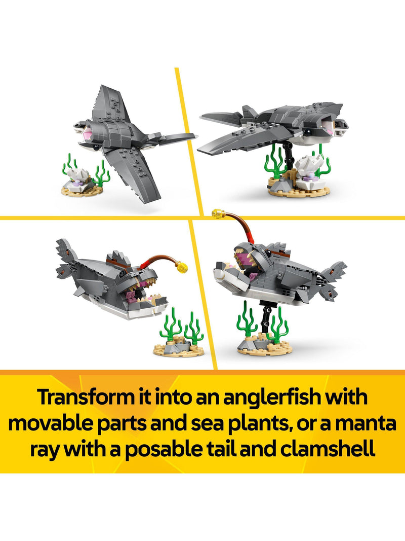LEGO Creator 3-in-1 fierce shark building set (British brand)